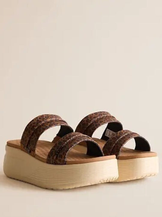 Platforme Dama Tip Slip On Tabac Maro