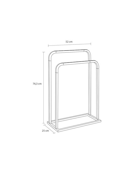 Sealskin Freestanding Bathroom Towel Rack Single 52x25cm Inox Gray