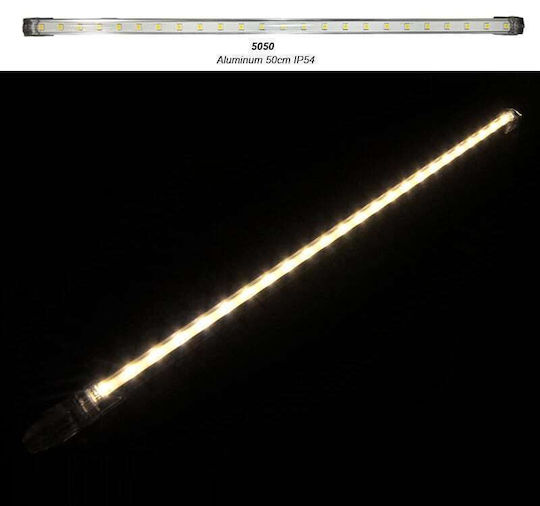 Adeleq Commercial Linear LED Ceiling Light 6W Warm White IP54 L50xD1.7xH1.1cm