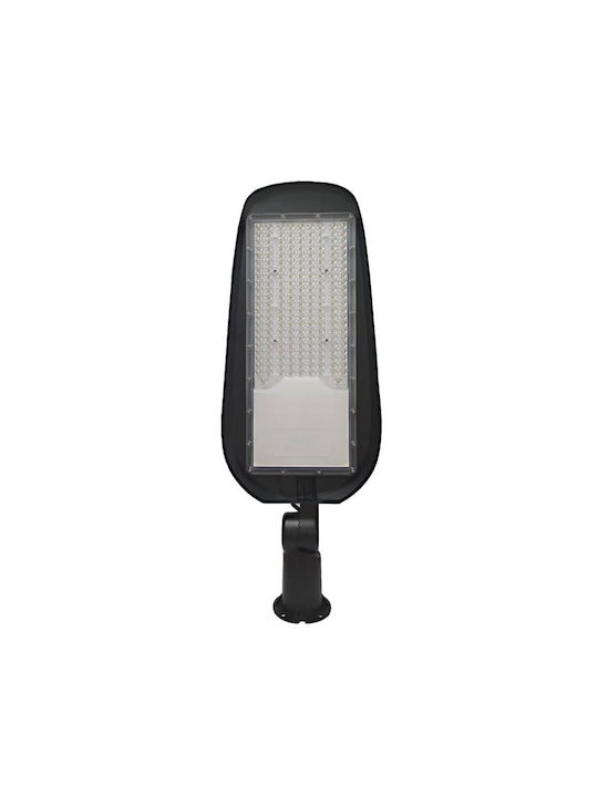 Adeleq Εξωτερικό Φωτιστικό LED Δρόμου 200W με Φυσικό Λευκό Φως IP65 Μαύρο