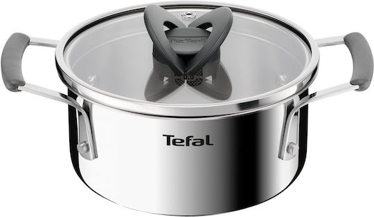 Tefal Optispace Σετ Κατσαρόλες από Ανοξείδωτο Ατσάλι με Αντικολλητική Επίστρωση 4 Σκευών