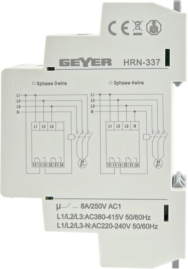 Geyer Dreiphasig Spannungsüberwachungssystem HRN-337