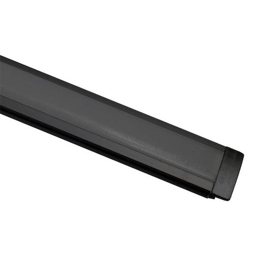 Black Recessed Aluminum Profile Complete 2m Up to 12mm Smoked Cover 30-1560219