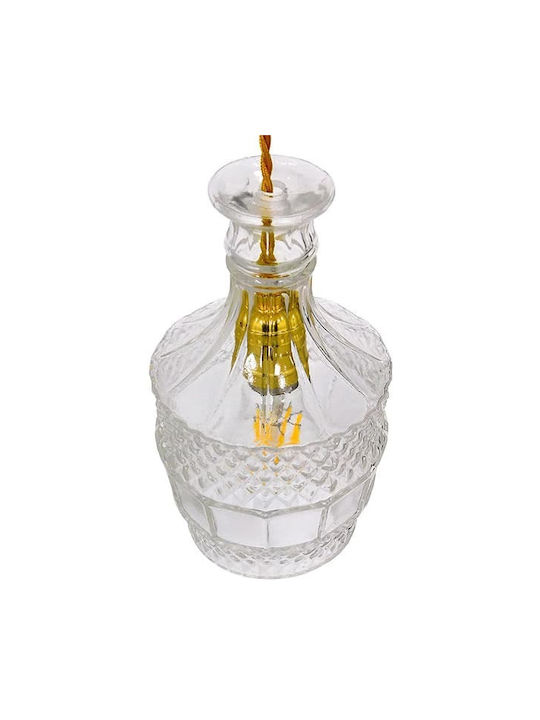 GloboStar Decorative Lamp with Socket for Bulb E27 Transparent