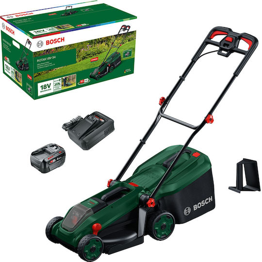 Bosch Rotak 18V-34 Μηχανή Γκαζόν Μπαταρίας 18V