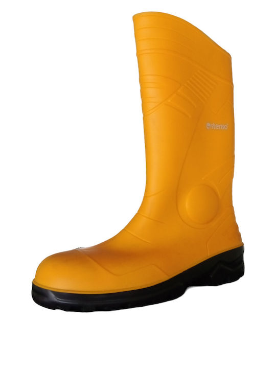 Stenso Dyablo S5 SRC Αντιολισθητικές Unisex Γαλότσες Εργασίας Γονάτου Κίτρινες