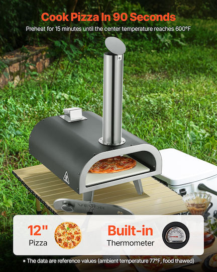 Vevor Cuptor de Pizza de lemn Black