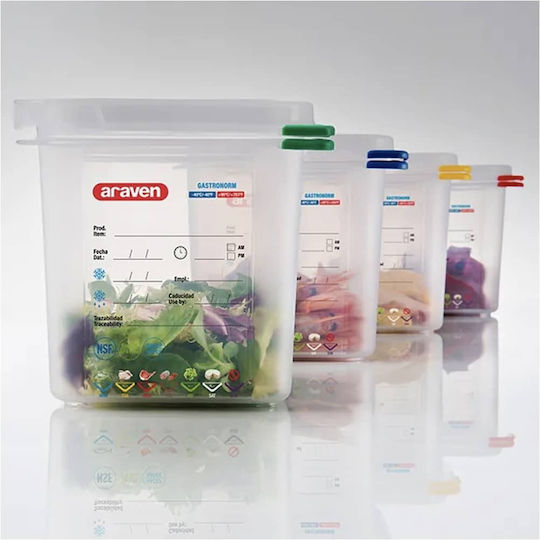 Hermetica Gastronorm Pan 1/3 Pp Airtight Container with Lid 2.5L 325x176x65mm Araven Araven-03029