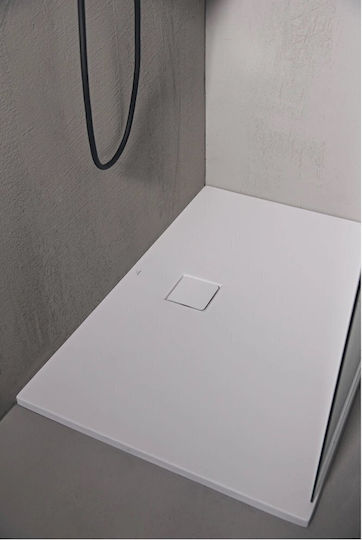 Ideal Standard Rectangular Ceramic Shower White Ultra Flat 100x80x3.5cm