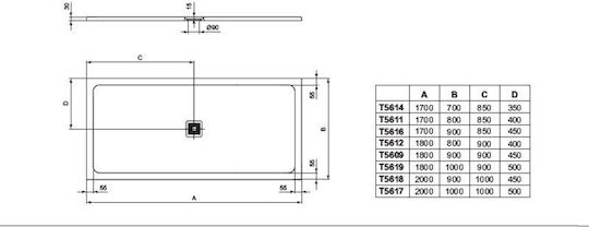 Ideal Standard Ultra Flat S+ Rectangulară Ceramică Duș 170x80cm Bej