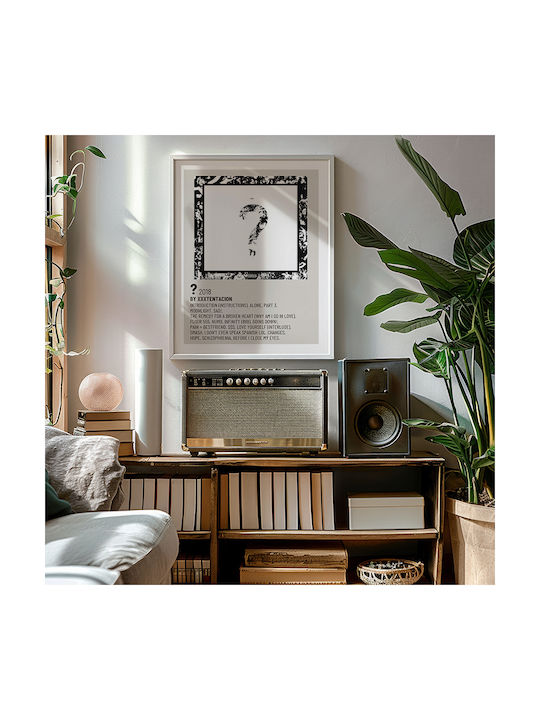 Music Poster ? Question Mark Xxxtentacion Ms630 21cm X 30cm Λευκό Κάδρο Pvc