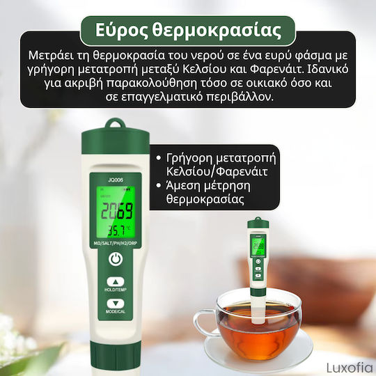 Aparat de Măsurare a Calității Apei cu Funcție de Măsurare TDS | CE | pH | Temperatură | ORP