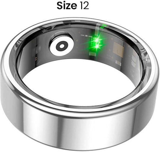 Avizar Connected Ring Size 12 Titan Model Charging Case Silver