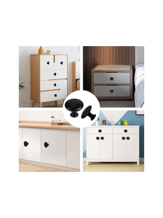 Mâner Pentru Mobilier Din Metal Negru Mat 30mm (Centrele Găurilor 26mm) ZY12563QWS79 10 Bucăți