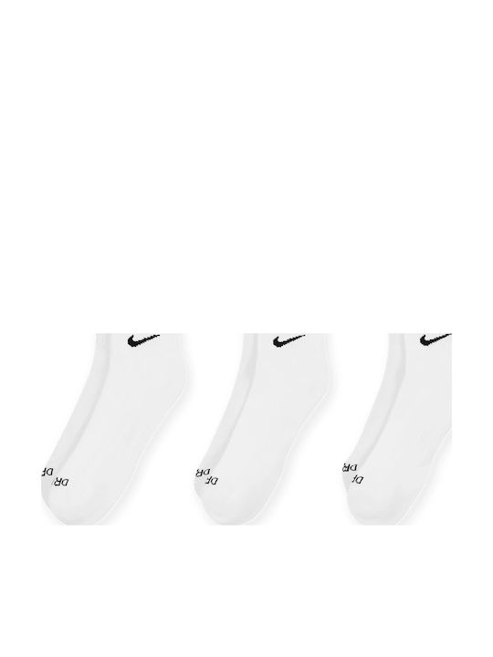 Nike Everyday Plus Cushioned Training Ankle Socks Sports Socks White 3 Pairs