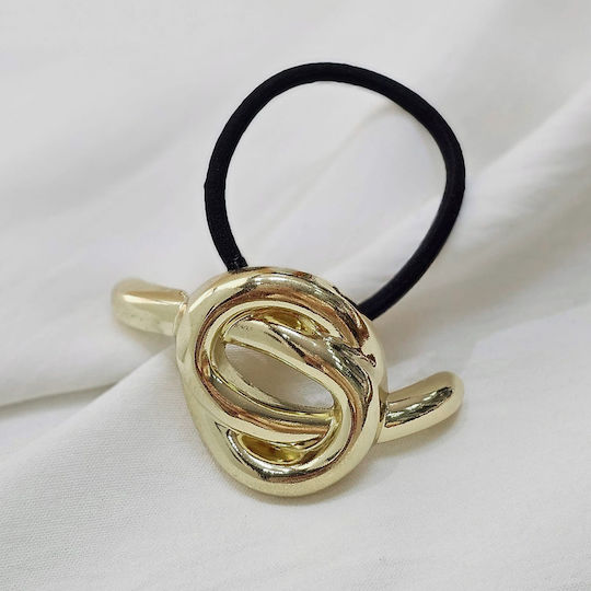 Elastic Fantasy Pentru Păr Noose Sculptural Chic Auriu