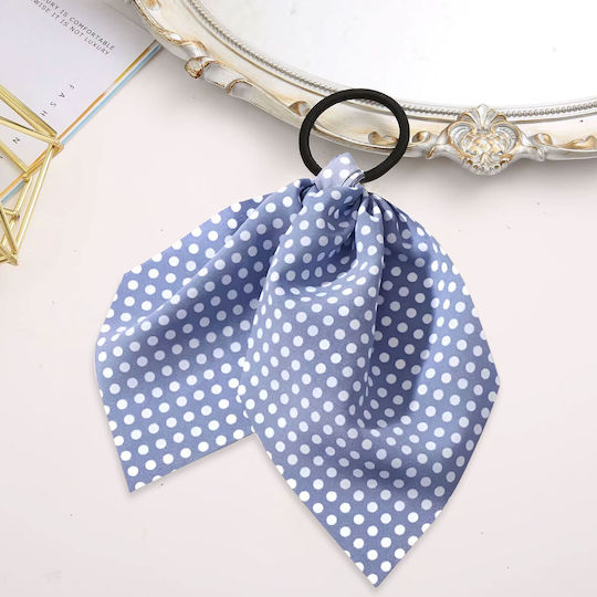 Elastisches Haargummi Set Mit Fliederfarbenen Polka Dot Schleifen