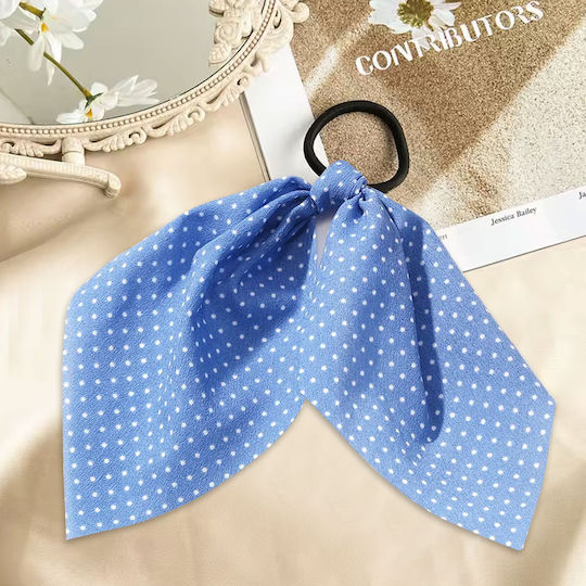 Elastic Scarf Hair Ribbon Gracious Blue Sky