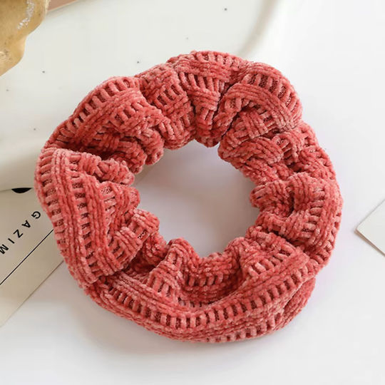 Classic Cabbage Hair In Knitted Velvet Retro Red