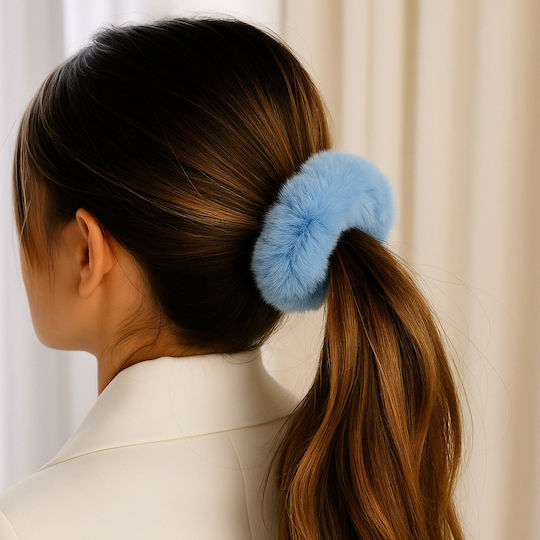 Classic Cabbage Hair In Fluffy Fur Blue