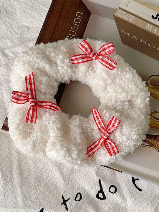 Classic Cabbage Teddy Clame De Păr Pentru Copii Nod Roșu Cozy Roșu