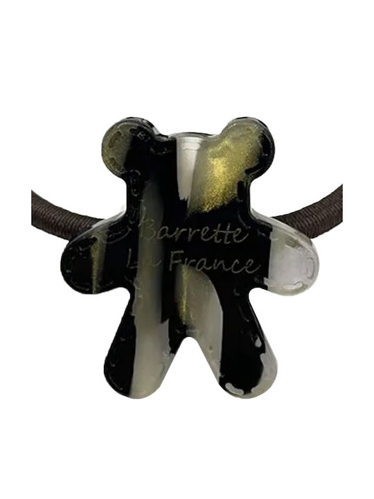 Elastic Casual Hair Sleeve Pooh Teddy Iridescent Adorable Black Gold