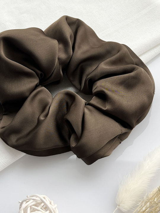 Classic Cabbage Hair In Plain Silk Minimalist Taupe