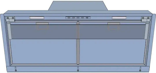 Airforce F300 IX Chimney Vent Hood 74.5cm Inox