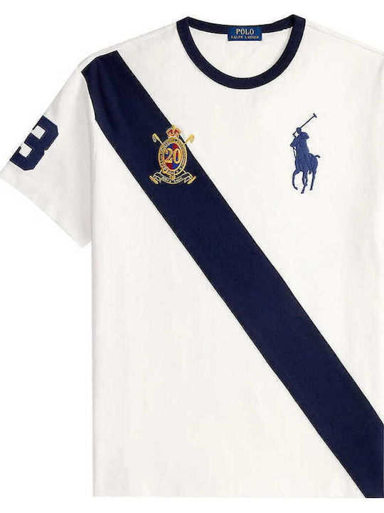 Polo Μπλούζα Κοντομάνικη Λευκό/μπλε