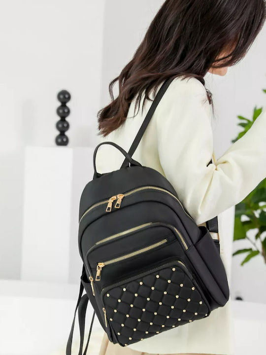 Leather Women's Backpack Gold