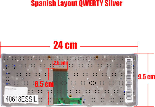 Teclado Español Para Portátil Spanish Laptop Keyboard Sony Vaio W117 W217 Vpc-w Vpc-w111 Vpc-w112 Vpc-w121 Vpc-w211 148748123 148748183 148748213 Aesy2e00010 Es Silver Κωδ.40618essil