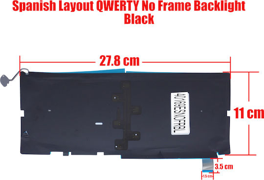 Spanish Laptop Keyboard Apple Macbook Pro 15" A1286 Mid 2009 2012 661-5244 661-5854 661-6076 661-6509 Mb471 Mb985 Mb986 Es No Frame Backlit Black Cod.40169esnofrbl