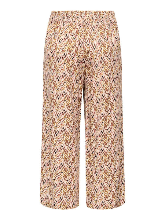 Women's Palazzo Pants with Floral Pattern Black Floral