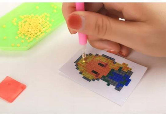 Set Creativ 12 Autocolante Mozaic cu Diamante Zola Model Candy Șablon Autocolante Diamante Tavă Aplicator 2 Ventuze