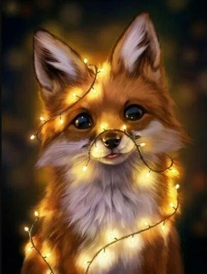Diamantmosaik Diamanten Zola Fox Design 15 x 20 cm