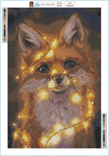Diamantmosaik Diamanten Zola Fox Design 15 x 20 cm