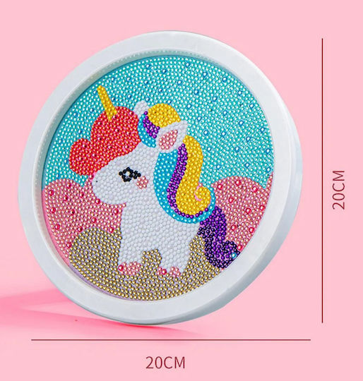 Rama Foto Mozaic Diamond Zola Rotund Design Unicorni 20 X 20 Cm