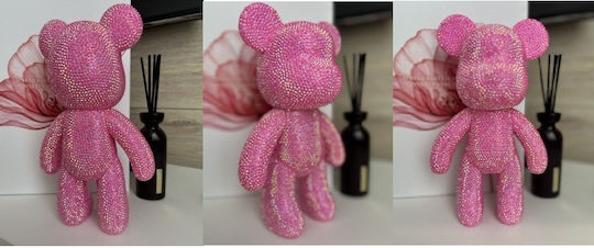 Set Creativ Pictură cu Diamante Ursuleț 3D Accesorii Incluse 33 X 51 Cm Roz