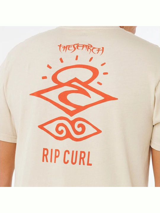Herrenblusen Kurzarm T-Shirt in Ecru
