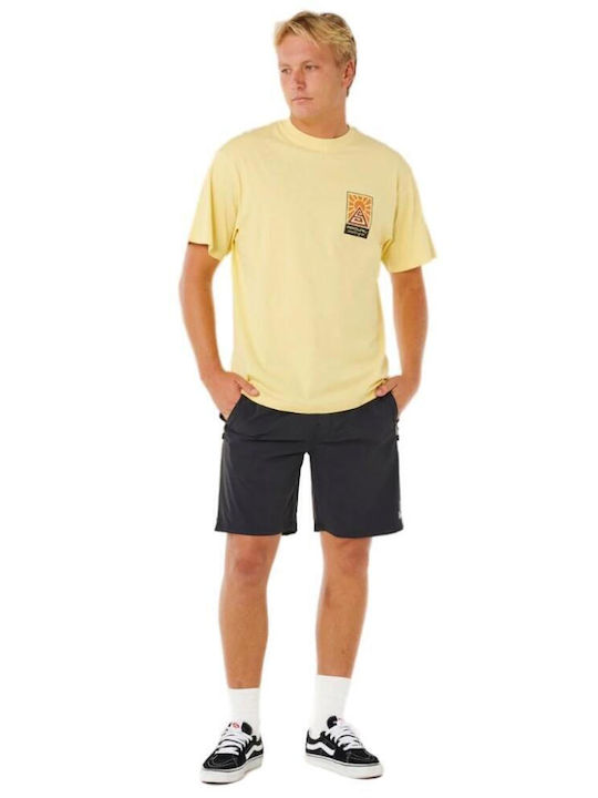 Herrenblusen Kurzarm T-Shirt In Gelb