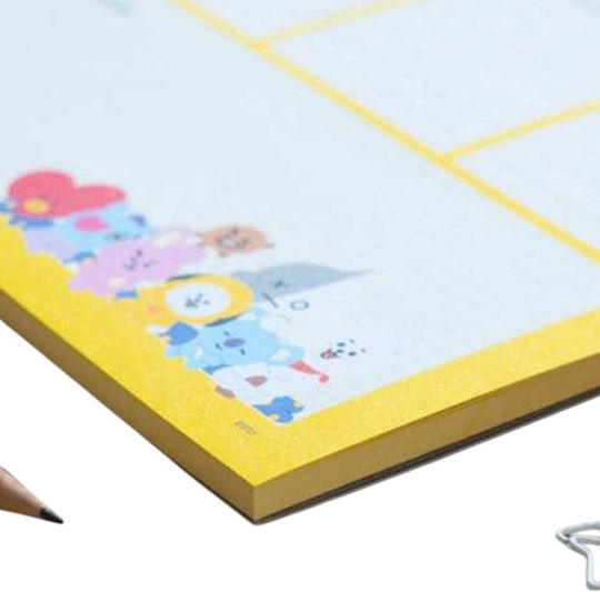 Line Friends Planificator Săptămânal A4 Galben