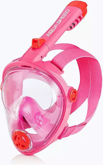 Aquaspeed Silicone Full Face Kids Diving Mask Pink