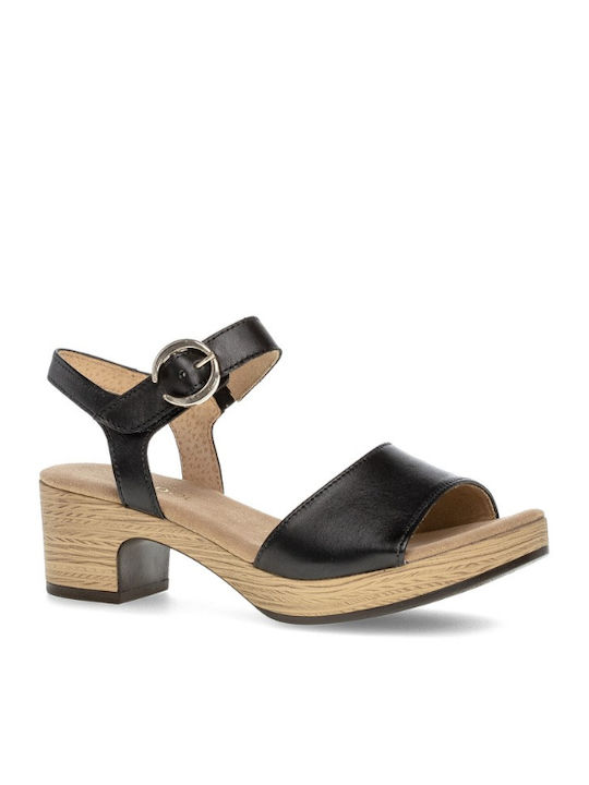 Leder Sandalen Anatomisch Schwarz