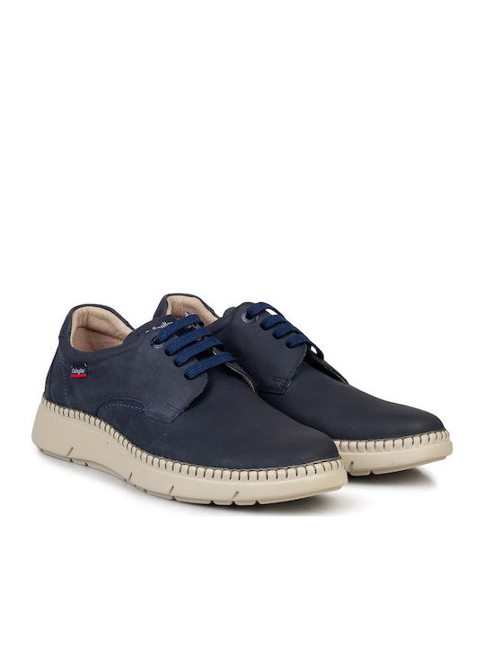 Men's Leather Casual Shoes Blue