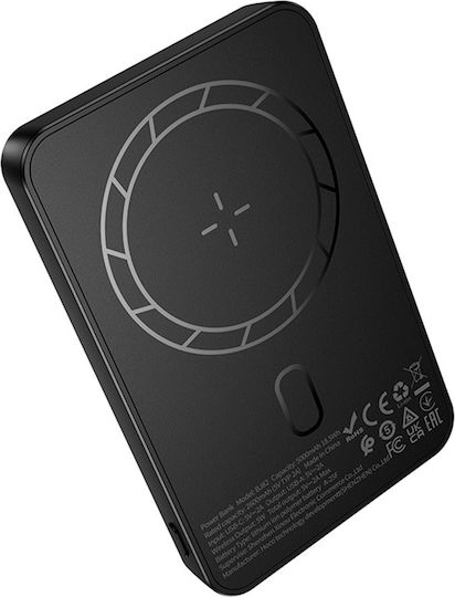 Borofone BJ82 Power Bank 5000mAh 5W with USB-A Port and USB-C Port Black