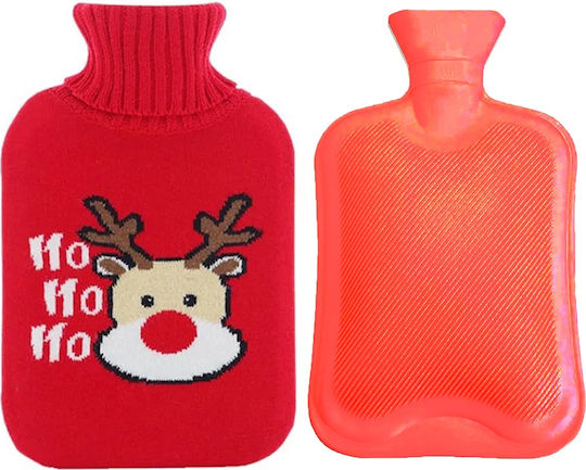 Wärmflasche in Roter Farbe Mit Bezug Allgemeine Verwendung 2000ml
