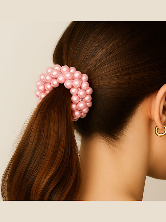 Elastic Hair Brilliant Beads Glamor Pink