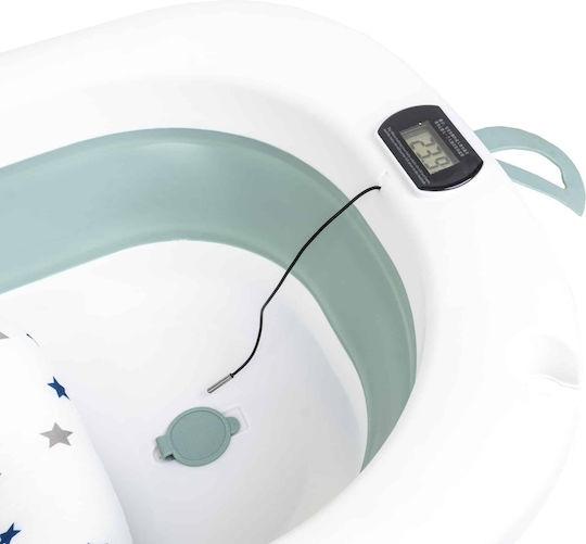 Klappbare Baby-Badewanne mit Thermometer Grüne