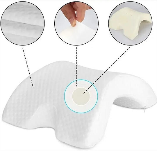 Pillow With Memory Foam 33x30x12cm in White Colour ZK12743QWS10