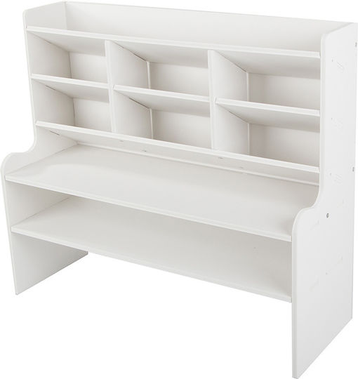 Multifunktionaler Schreibtischorganisator Zola 9 Fächer Kunststoff Gedrückter Schaum 47,5 x 17 x 42 cm Weiße